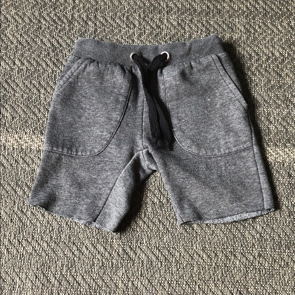 Tag Charcoal Gray Pull-On Knit Shorts with Drawstring